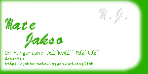 mate jakso business card